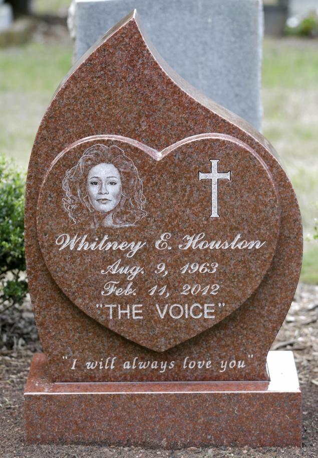 whitney houston headstone