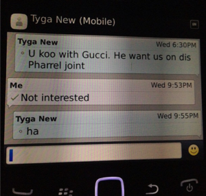 Tyga screenshots conversations during Gucci Mane twitter rant 