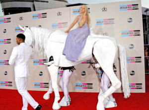 Lady Gaga bizarre entrance at AMA 2013