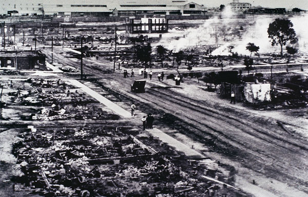 black wall street burned to ground