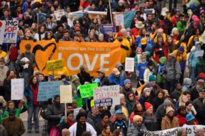Moral Monday March in NC protests Conservative legislation 