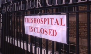 Closure, hospital closed