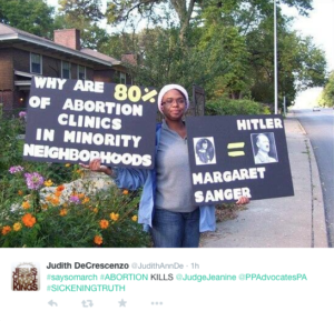 Protestors against abortions in Black communities 