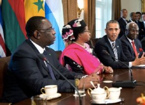 President Obama meets with President Sall (Senegal), President Banda (Malawi) and  President Koroma (Sierra Leone)