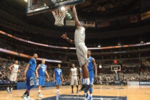 Georgetown's Tyler Adams dunks in first appearance since heart condition sidelined him.