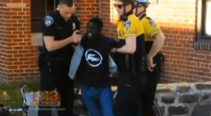 Footage of Baltimore police taking Freddie Gray into custody