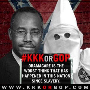 One of the many images posted on the trending #KKKorGOP hashtag