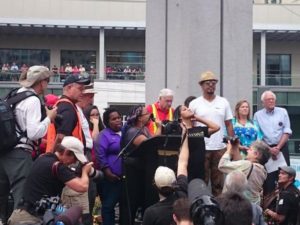 Black Lives Matter protestors interrupting Bernie Sanders rally (Photo: KCPQ TV)