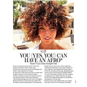 Allure magazine's August issue with instructions for straight haired women to attempt an Afro.
