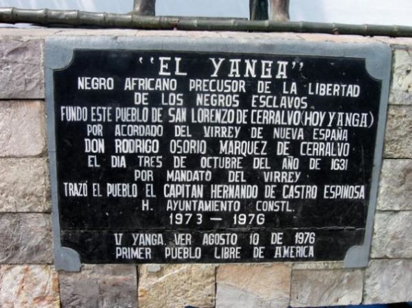 Photo of Information Beneath Gasper Yanga Statue in Mexico