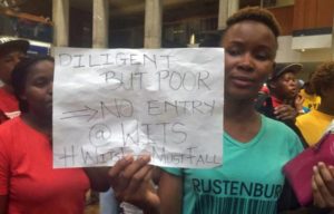 16 October 2015: Wits University students spent three days protesting over the proposed 10.5 hike in tuition fees for 2016. They remained steadfast in their "no increase" campaign until an agreement was reached on the same. Photo: eNCA.com / Lenyaro Sello