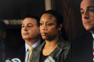 Sgt. Kizzy Adonis, who joined the NYPD in 2002, was placed on modified duty after getting hit with four department counts of “failure to supervise.” (Danielle Maczynski/New York Daily News)