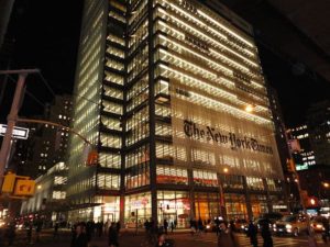 The New York Times building in Manhattan, New York City/ wikipedia