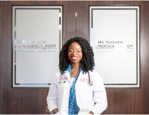 Dr. Foyekemi Ikyaator, the 32-year-old doctor who opened Liver SaversER, and free standing, full service emergency room in Houston, TX. Photo courtesy of KUT.org