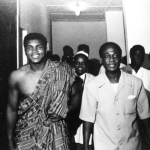 Muhammad Ali with Ghanian President Kwame Nkrumah.