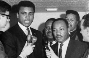 Muhammad Ali with Dr. Martin Luther King, Jr.