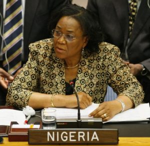 Nigerian UN Ambassador Professor Joy Ogwu (Nigerian Daily Post, 2015)