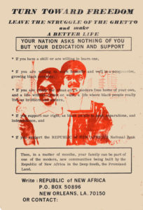 Republic of New Africa Leaflet (Brown University)