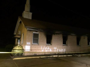 Hopewell Missionary Baptist Church after fire (Angie Quezada Facebook/Delta Daily News)