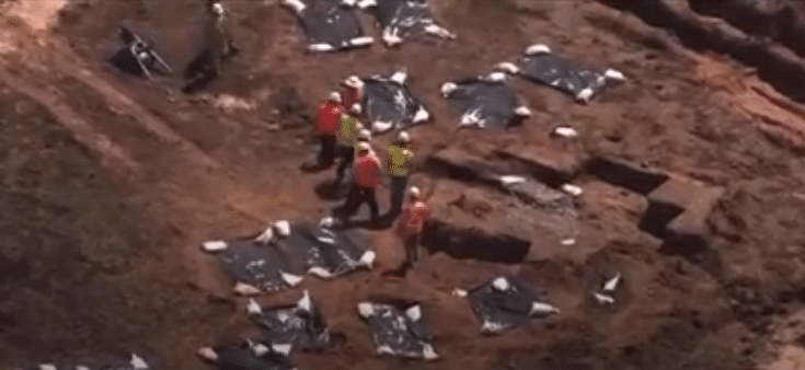 Image result for pictures of mass grave at texas construction site