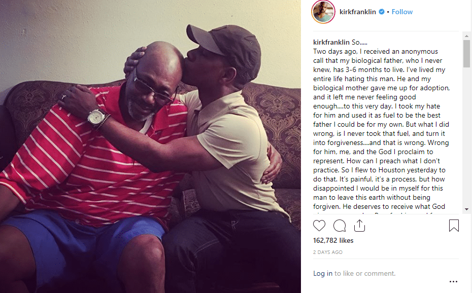 Kirk Franklin Forgives Biological Father After Learning He Has Months