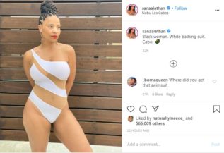 Gaht Damn Fans Swoon Over Sanaa Lathan In Nearly Nude One Piece