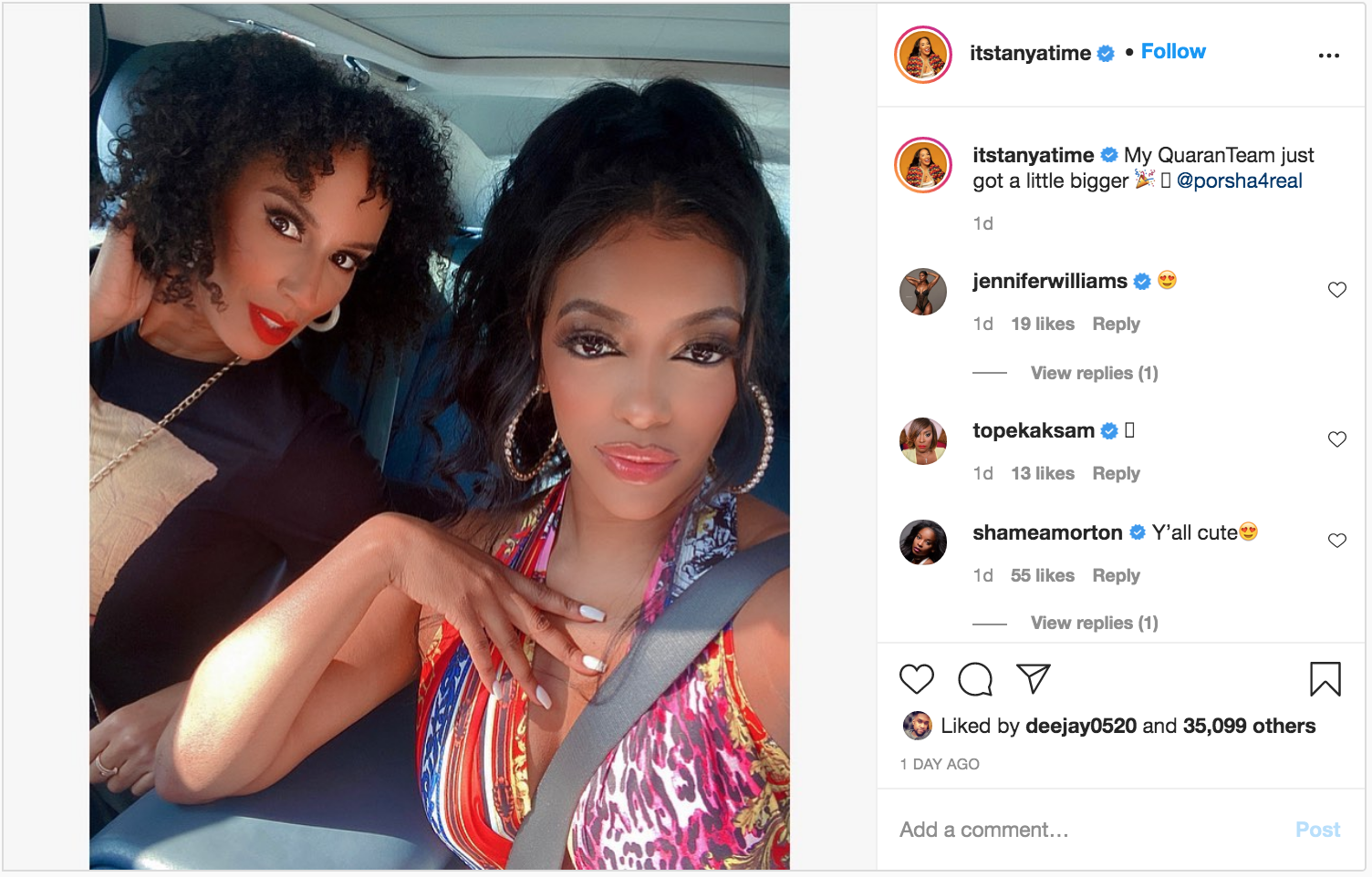 The Dynamic Duo Porsha Williams And Tanya Sam Show Off Their Beauty