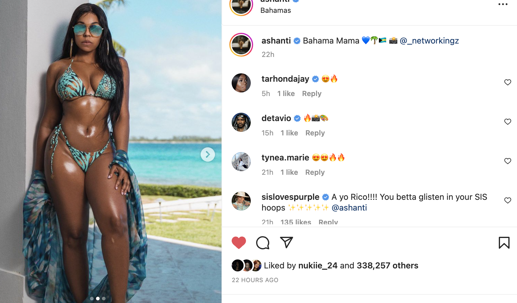 Does The Body Come With The Bikini Ashanti Flaunts Her Curves In