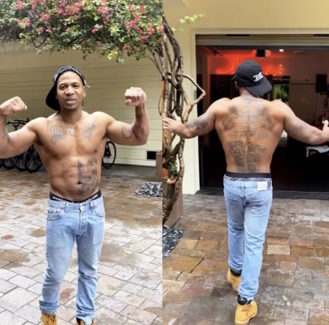 He Got An Upper BBL Stevie J Flexes His Muscles In The Gym Fans