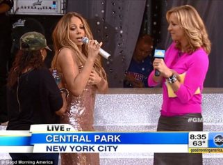 Mariah Carey close call nip slip on Good Morning America