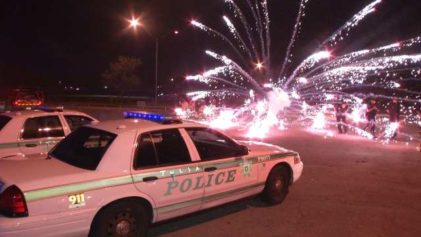 Caught On Tape: Pranksters Aim Fireworks at Tulsa Police Officers