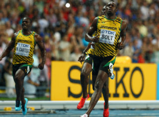Get Big: Usain Bolt Takes 100-Meter Dash at World Championship