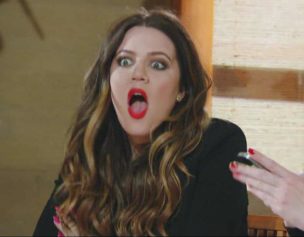 Khloe is shocked in Keeping Up with the Kardashians Season 8, Episode 14: Backdoor Bruiser