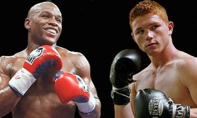 Floyd Mayweather Jr., Canelo Alvarez Weigh in For Tonight's Fight
