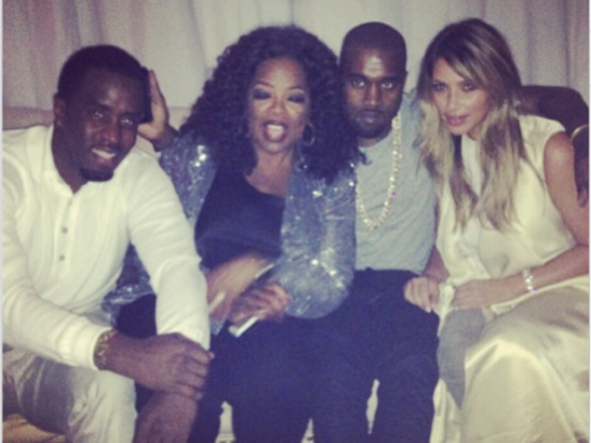 Oprah Goes H.A.M. with Kanye West, Kim Kardashian and Diddy