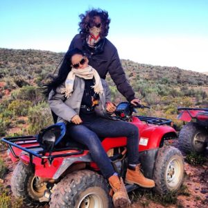 Rihanna rides four wheelers in South Africa 