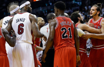 Heat's LeBron James Adds Fire to Bulls Rivalry