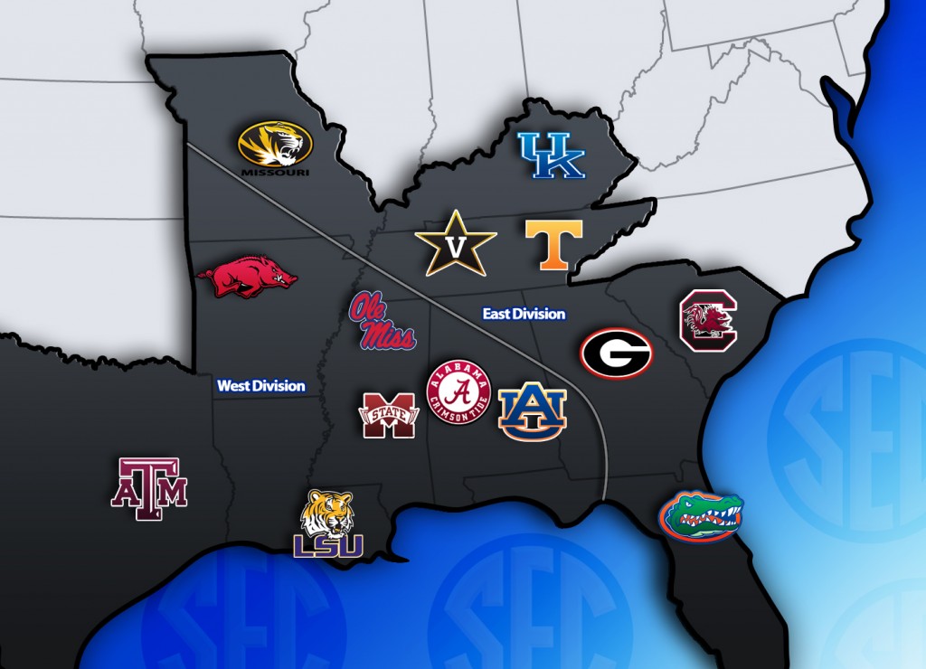 sec conference east and west