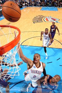 Layne Murdoch/NBAE/Getty Images Russell Westbrook returned weeks ahead of schedule and scored 21 points in OKC's home opener.