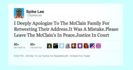 Spike Lee Sued by Couple After Tweeting Their Home Address as George Zimmermanâ€™s