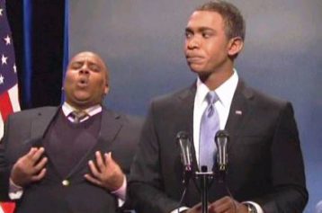 SNL spoofs Obama Selfie, fake sign language interpreter