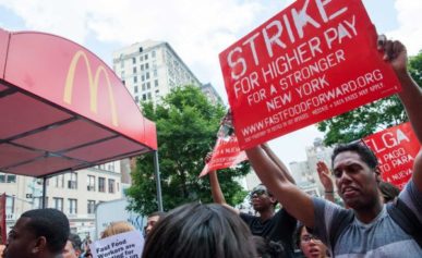 Fast Food Workers Strike For Higher Wages