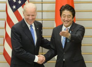 Vice President Joe Biden and Japanese Prime Minister Shinzo Abe 