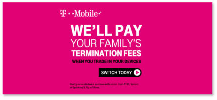 The Underdog Strikes Back: T-Mobile Will Pay Early Termination Fees For Customers to Switch