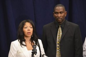 In a post-verdict press conference, Jordan Davis' parents, Lucia McBath and Ronald Davis speak to the media in Jacksonville
