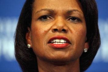 Condoleezza Rice Urges America to Lead On Global Issues