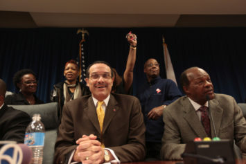 Marion Barry supports D.C. Mayor Gray
