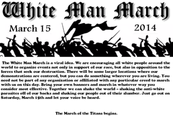 So, What's the Goal of the White Man March?