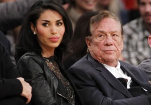 Stiviano and Sterling at Clippers game before scandal