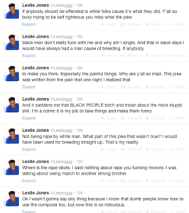 Leslie Jones responds to backlash over slave rape jokes